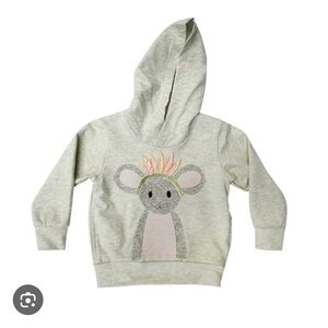 Charming Gray Mouse Hoodie for Kids by Oh Baby!